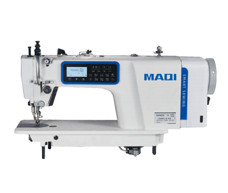 Electronic top and bottom feed lockstitch sewing machine